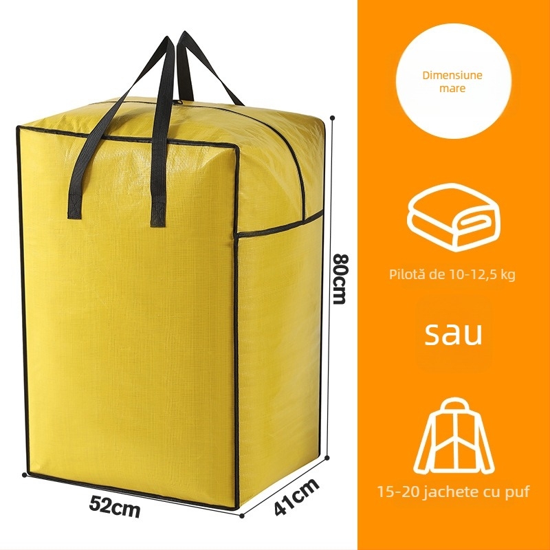 Geantă de mutare cu capacitate mare, husă din nylon cubică, pliabilă, pentru mutare și depozitare