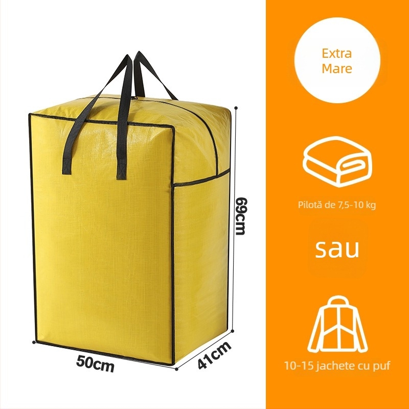 Geantă de mutare cu capacitate mare, husă din nylon cubică, pliabilă, pentru mutare și depozitare