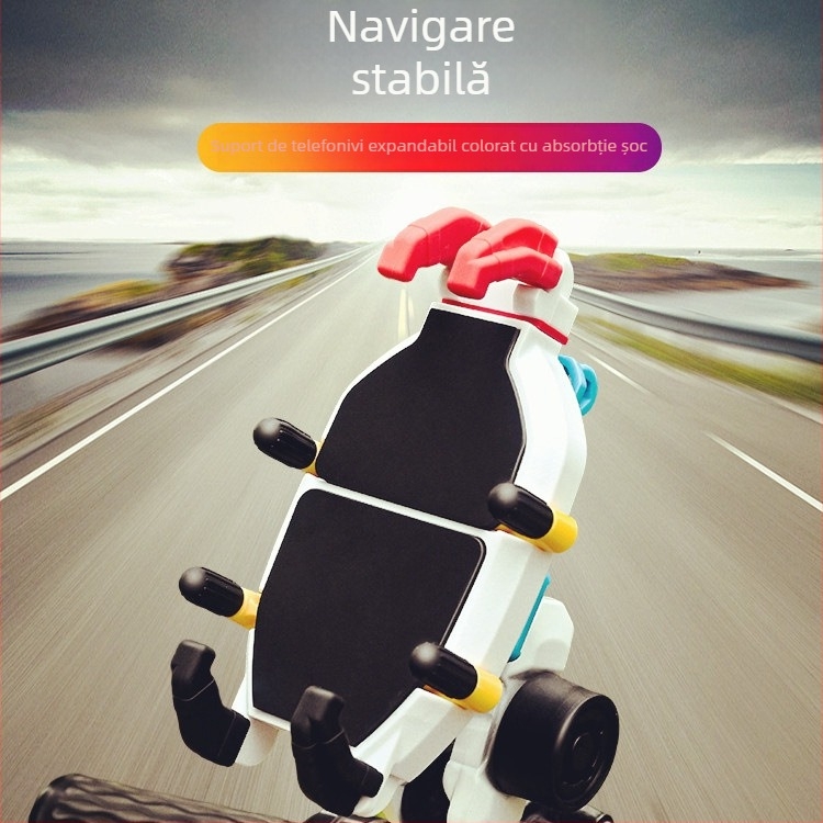 Suport pentru telefon pentru motocicletă — antișoc, anti vibrații, amortizare, parasol, personalizare multifuncțională; compatibil cu mașini electrice, motociclete și biciclete. Model: Suport pentru telefon pentru vehicule electrice; Brand: Leading Rider; 