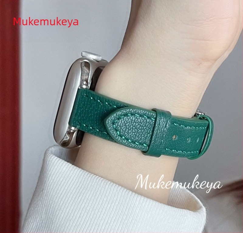 Curea din piele de miel pentru Apple Watch – versiune subțire, interfață de 14 mm, cataramă cu pin, compatibilă cu Apple Watch și modele universale