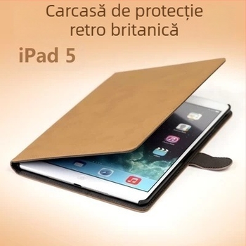 Carcasă flip din piele artificială pentru iPad Apple, stil retro; compatibilă cu iPad 11/10/9/8, iPad Pro 11 și iPad Air 6/7; funcție de somn; disipare a căldurii; protecție la căderi.