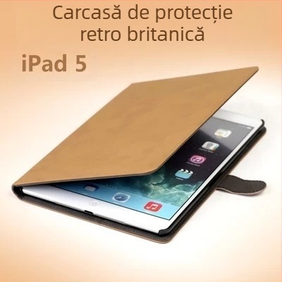 Carcasă flip din piele artificială pentru iPad Apple, stil retro; compatibilă cu iPad 11/10/9/8, iPad Pro 11 și iPad Air 6/7; funcție de somn; disipare a căldurii; protecție la căderi.