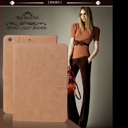 Carcasă flip din piele artificială pentru iPad Apple, stil retro; compatibilă cu iPad 11/10/9/8, iPad Pro 11 și iPad Air 6/7; funcție de somn; disipare a căldurii; protecție la căderi.