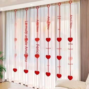 Pandantive pentru perdele, pluș, stil chinezesc, vopsire, brand Xun xiao, sezonul de iarnă 2024