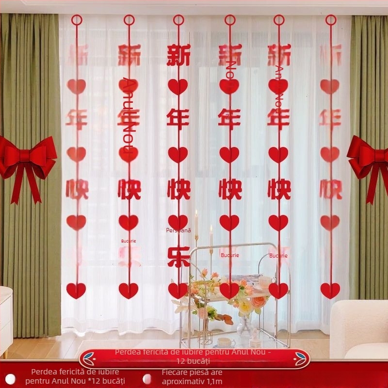 Pandantive pentru perdele, pluș, stil chinezesc, vopsire, brand Xun xiao, sezonul de iarnă 2024