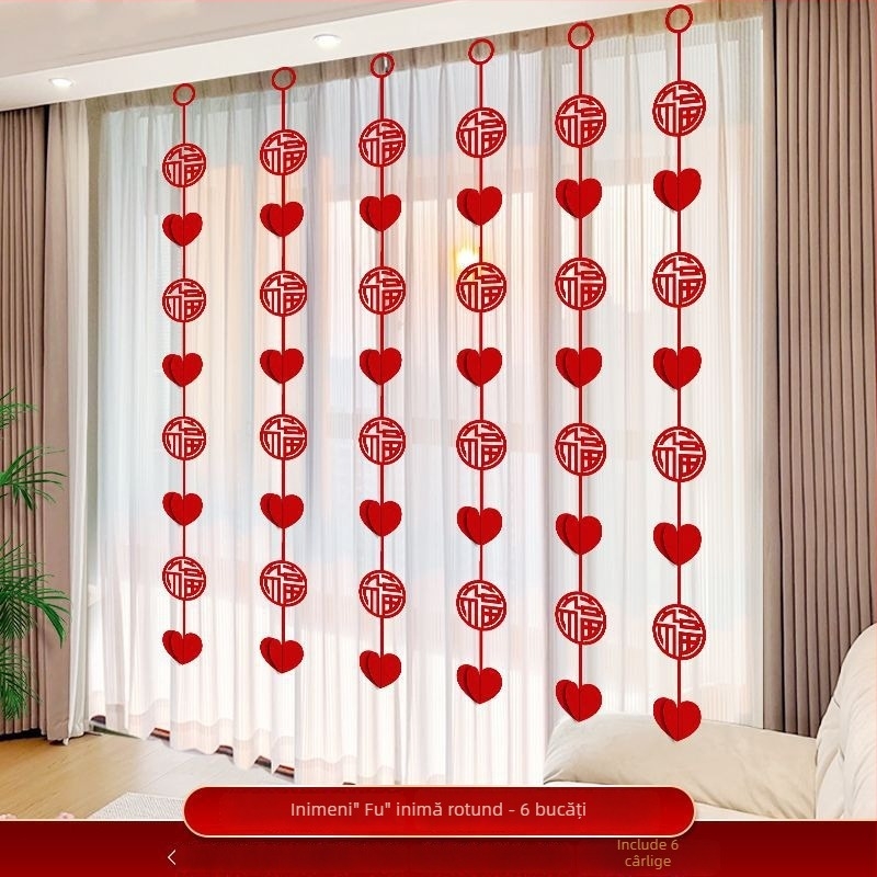 Pandantive pentru perdele, pluș, stil chinezesc, vopsire, brand Xun xiao, sezonul de iarnă 2024