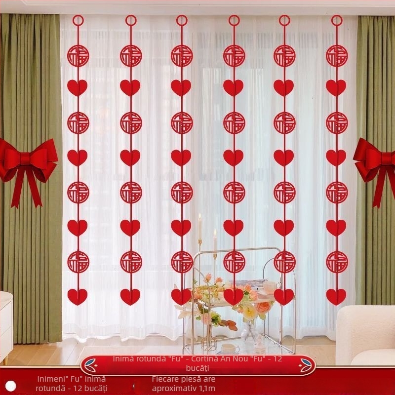 Pandantive pentru perdele, pluș, stil chinezesc, vopsire, brand Xun xiao, sezonul de iarnă 2024