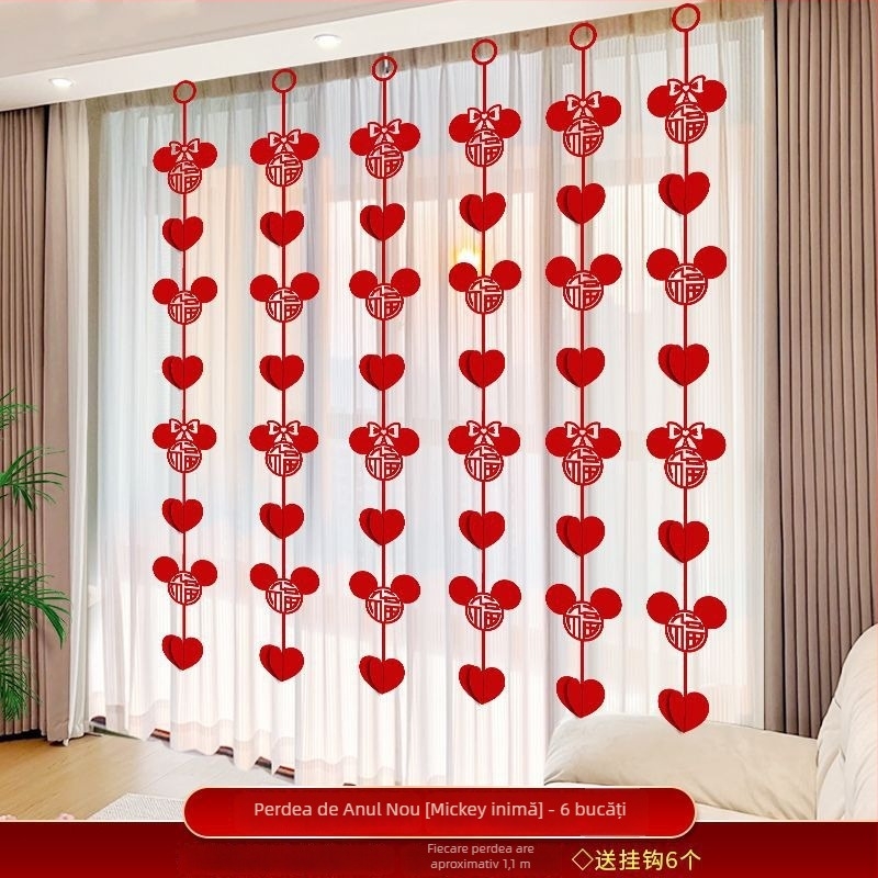 Pandantive pentru perdele, pluș, stil chinezesc, vopsire, brand Xun xiao, sezonul de iarnă 2024