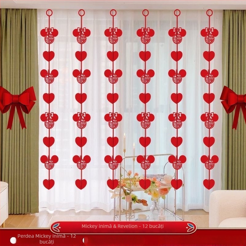 Pandantive pentru perdele, pluș, stil chinezesc, vopsire, brand Xun xiao, sezonul de iarnă 2024