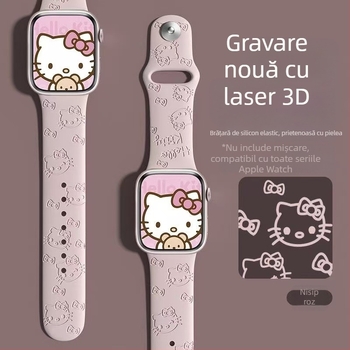 Brățară din silicon JBL pentru Apple Watch, gravură laser și imprimare a mărcii, închidere tip snap