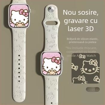 Brățară din silicon JBL pentru Apple Watch, gravură laser și imprimare a mărcii, închidere tip snap