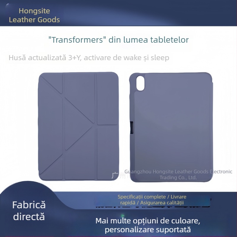 Carcasă magnetică pentru seria iPad, husă subțire cu capac pliabil, TPU, textură reliefată, slot pentru stilou, suport magnetic