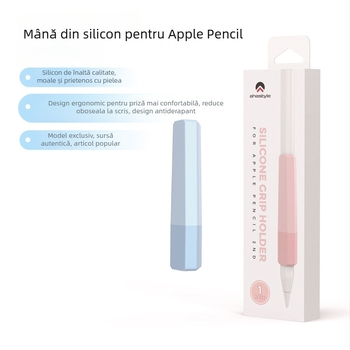 Grip din silicon pentru Apple Pencil 1–3 (USB-C) – placare cu aur, AhaStyle
