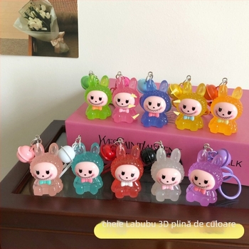 Pandantiv cheie luminos 3D din rășină, lucrat manual, stil drăguț, animale mici
