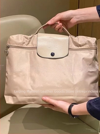 Geantă impermeabilă pentru laptop din Oxford, cu căptușeală din nailon, pliabilă, poate ține documente A4, unisex, vara 2024