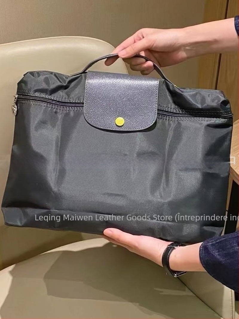 Geantă impermeabilă pentru laptop din Oxford, cu căptușeală din nailon, pliabilă, poate ține documente A4, unisex, vara 2024