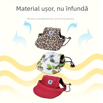 Șapcă pentru animale de companie, outdoor, poliester, twill țesut, imprimare, patru sezoane, stil casual