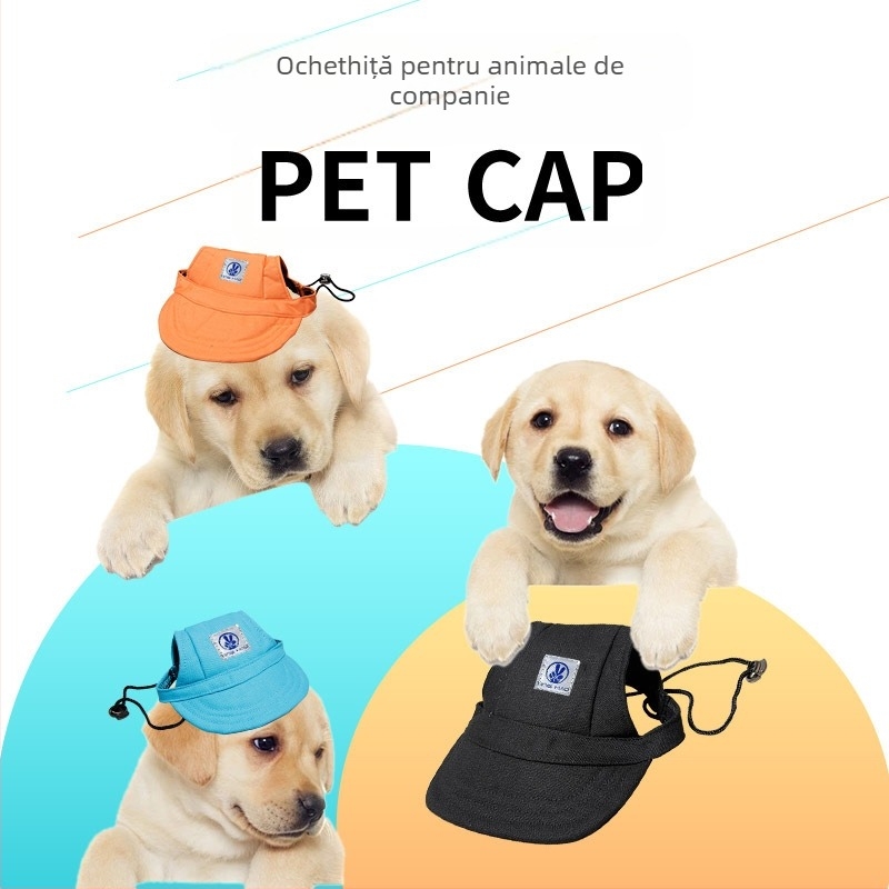 Șapcă pentru animale de companie, outdoor, poliester, twill țesut, imprimare, patru sezoane, stil casual