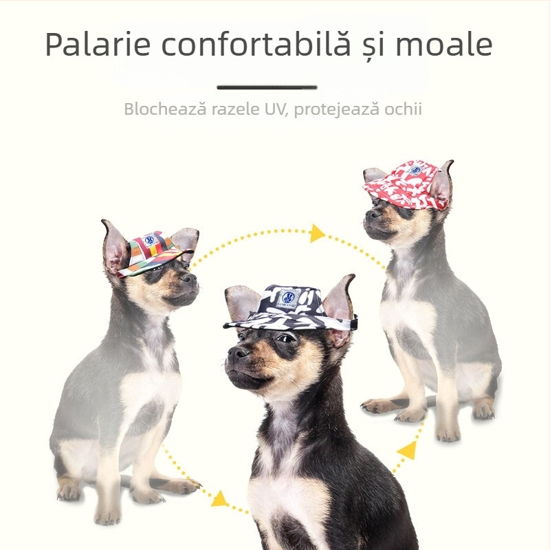 Șapcă pentru animale de companie, outdoor, poliester, twill țesut, imprimare, patru sezoane, stil casual