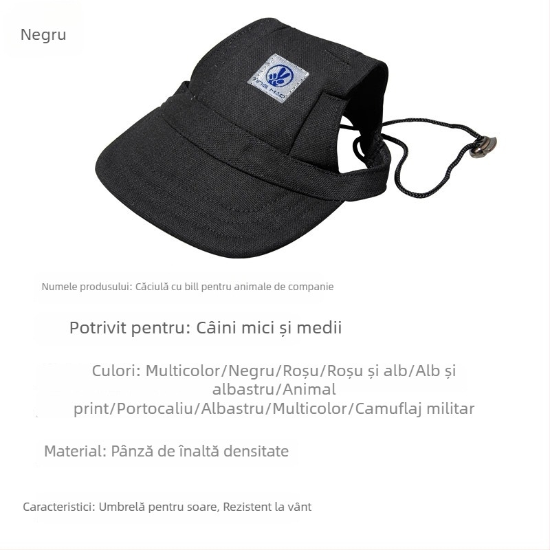 Șapcă pentru animale de companie, outdoor, poliester, twill țesut, imprimare, patru sezoane, stil casual