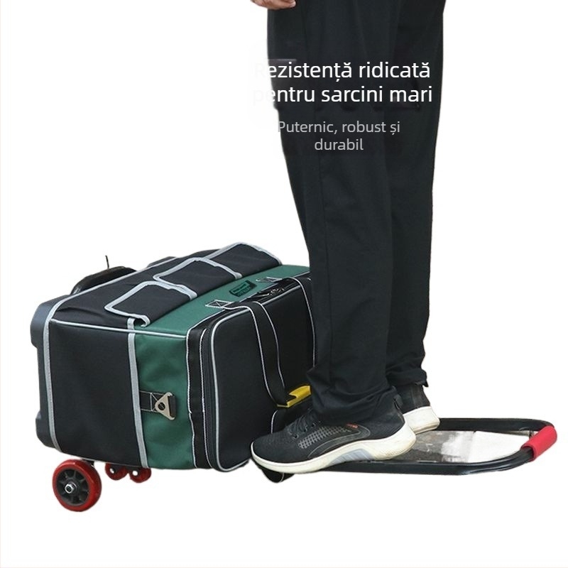 Geantă de unelte cu roți din pânză - durabilă, rezistentă la uzură, grosime suplimentară, capacitate mare, pentru electricieni