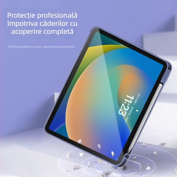 Husă iPad 2-în-1, acrilic, subțire și ușoară; protecție la șocuri, anti-amprentă, disipare a căldurii, închidere magnetică, funcție de somn suportată