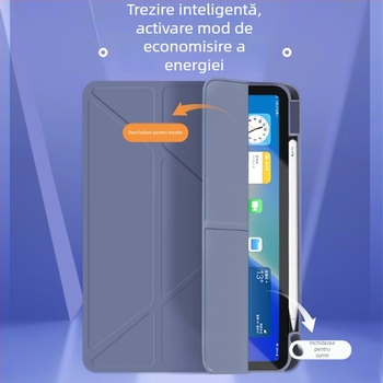 Husă iPad 2-în-1, acrilic, subțire și ușoară; protecție la șocuri, anti-amprentă, disipare a căldurii, închidere magnetică, funcție de somn suportată