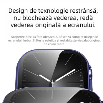 Carcasă de protecție Apple Watch S10 - protecție 360°, rezistentă la praf, film pentru ecran integrat, material PC