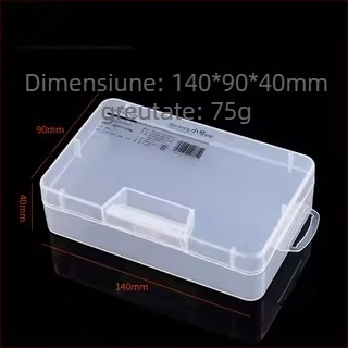 Cutie din plastic transparentă pentru componente electronice și șuruburi — organizator pentru plăci de bază, cu cadru rezistent