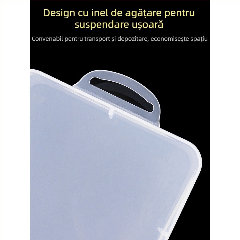 Cutie din plastic transparentă pentru componente electronice și șuruburi — organizator pentru plăci de bază, cu cadru rezistent