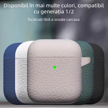Carcasă din silicon cu model lychee pentru AirPods Pro 3 și Pro 2, husă moale