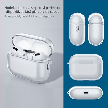 Carcasă de protecție AirPods Pro 3 - TPU, Transparentă, Turnată prin injecție, Potrivire universală, Acoperire totală