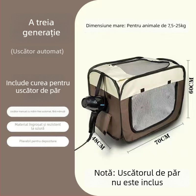 Cutie de uscare pentru animale, a treia generație, uscător pentru pisici, utilizare casnică complet automată, putere sub 1000W, tensiune ≤36V