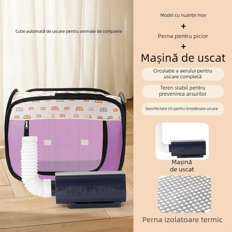 Cutie de uscare pentru animale, a treia generație, uscător pentru pisici, utilizare casnică complet automată, putere sub 1000W, tensiune ≤36V