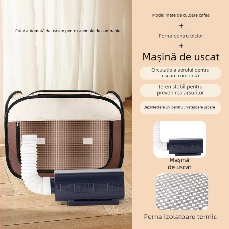 Cutie de uscare pentru animale, a treia generație, uscător pentru pisici, utilizare casnică complet automată, putere sub 1000W, tensiune ≤36V