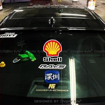 Autocolante pentru caroseria mașinii, model desen animat, instalare adezivă, marca Chapter Byte