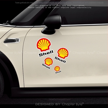 Autocolante pentru caroseria mașinii, model desen animat, instalare adezivă, marca Chapter Byte