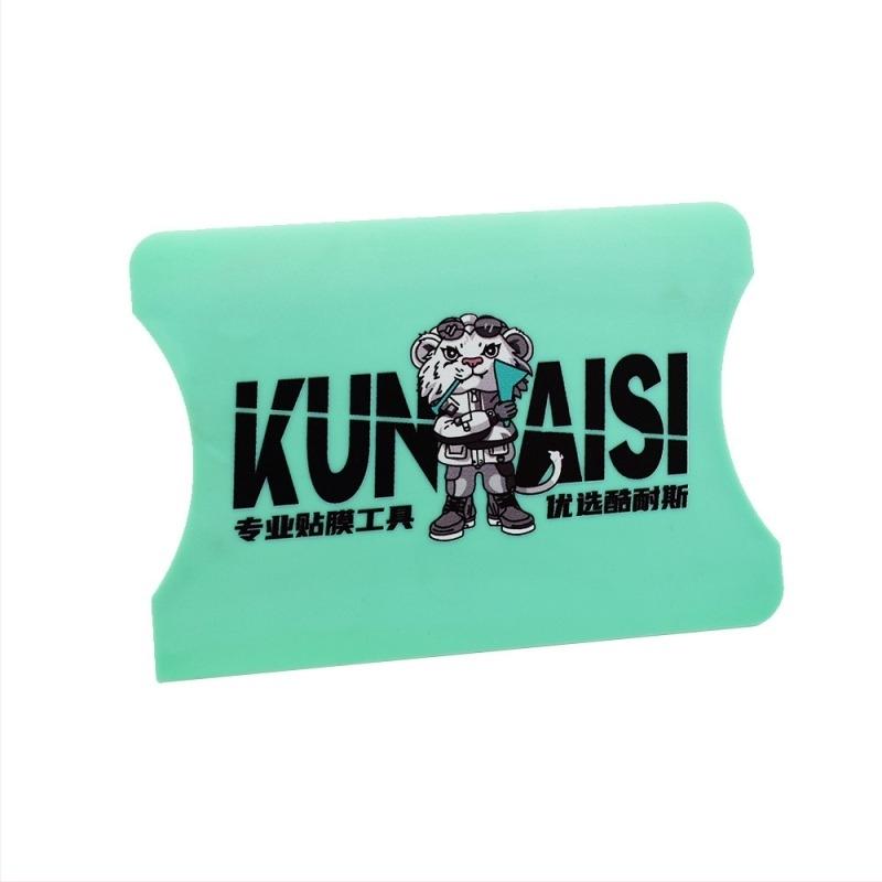 KUNAISI scraper din plastic pentru folie auto, cu burete moale de tip flanel, instrument personalizabil pentru caroserie