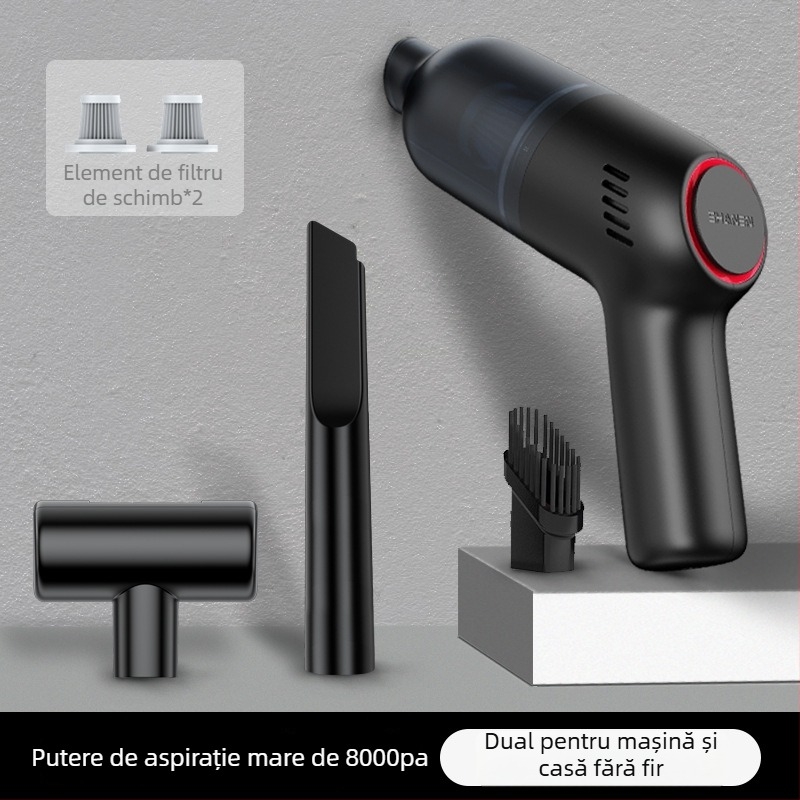 Aspirator mini pentru mașină – fără fir, portabil, 9000Pa, 7.4V, 120W, reîncărcabil