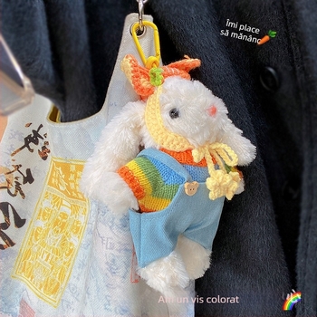 Breloagă din pluș cu iepuraș drăguț – pandant pentru telefon