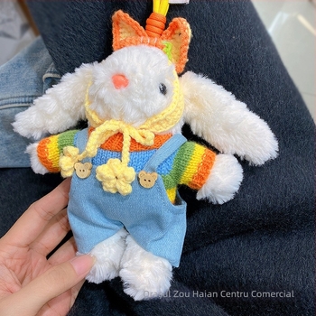 Breloagă din pluș cu iepuraș drăguț – pandant pentru telefon