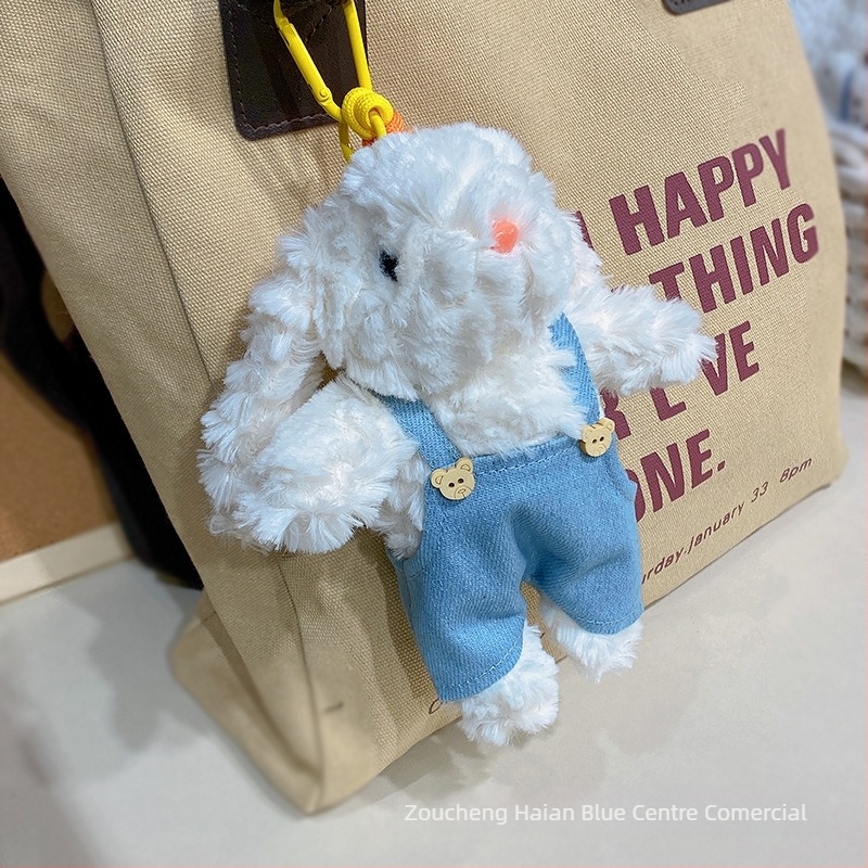 Breloagă din pluș cu iepuraș drăguț – pandant pentru telefon