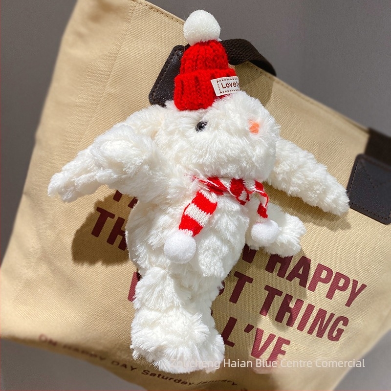 Breloagă din pluș cu iepuraș drăguț – pandant pentru telefon