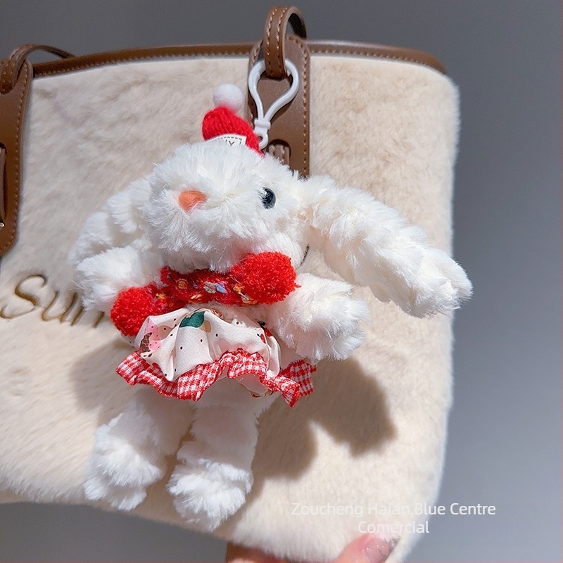 Breloagă din pluș cu iepuraș drăguț – pandant pentru telefon