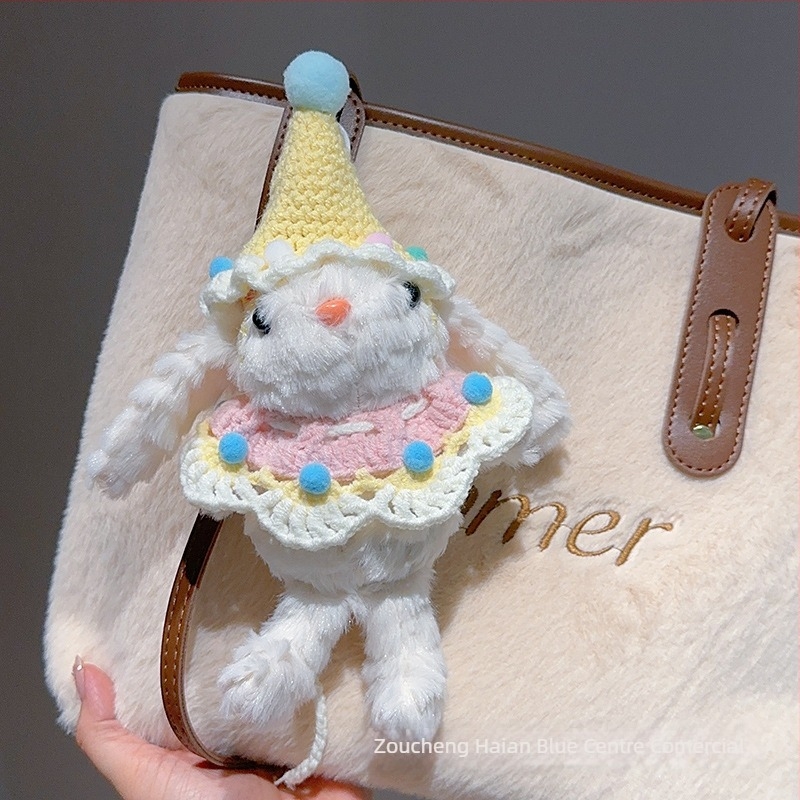 Breloagă din pluș cu iepuraș drăguț – pandant pentru telefon