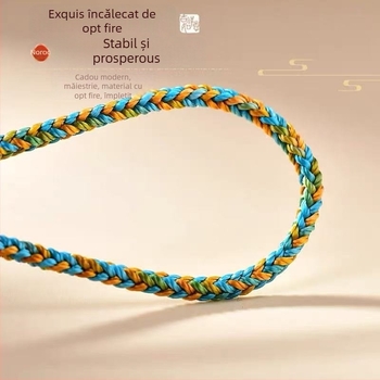 Șnur de telefon tricotat manual, stil retro, nod Wenchang, motiv zodiacal, pandantiv cheie