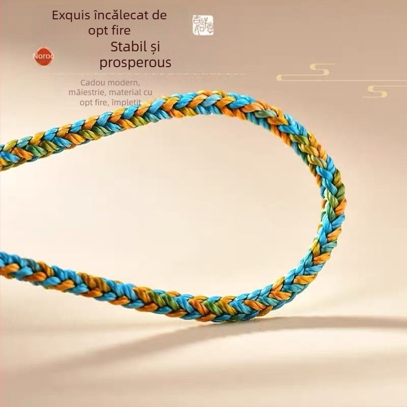 Șnur de telefon tricotat manual, stil retro, nod Wenchang, motiv zodiacal, pandantiv cheie