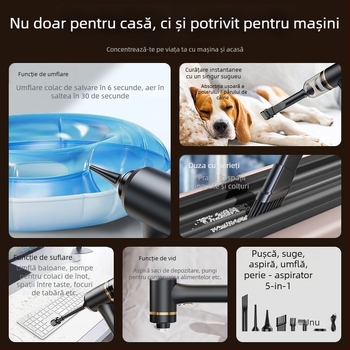 Aspirator fără fir pentru ferestre, 60W, aspirație de 20000Pa, reîncărcabil, pentru ferestre și spații dintre geamuri în mașină.