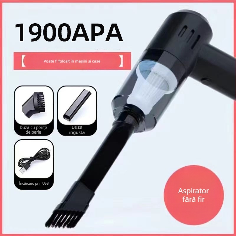 Aspirator fără fir pentru ferestre, 60W, aspirație de 20000Pa, reîncărcabil, pentru ferestre și spații dintre geamuri în mașină.