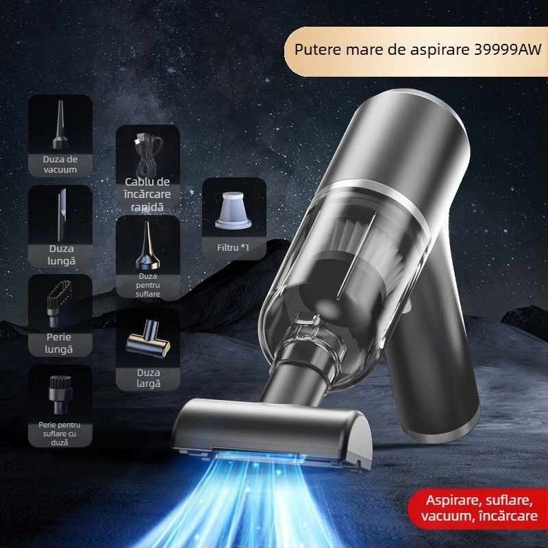 Aspirator fără fir pentru ferestre, 60W, aspirație de 20000Pa, reîncărcabil, pentru ferestre și spații dintre geamuri în mașină.
